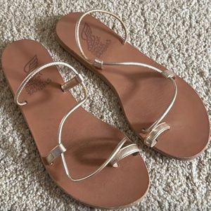 Ancient Greek Sandals Gold Strappy Sandal Sz 39